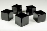 1.6" Polished Black Obsidian Cubes - Photo 2